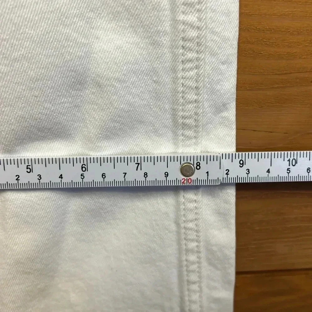 Re/done womens jean 70 stove pipe wide leg white 28 denim work school streetwear - Picture 8 of 12